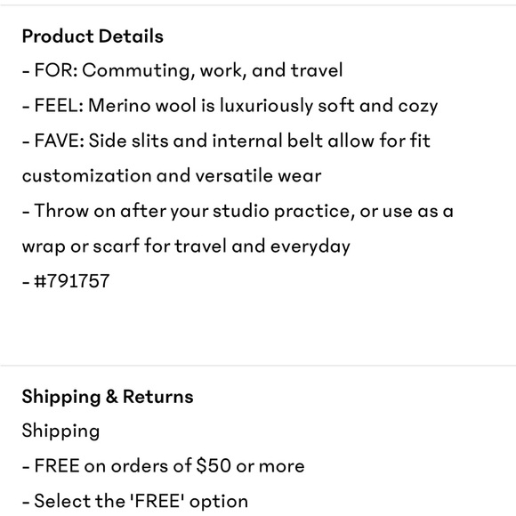 athleta daydream knit wrap - Picture 8 of 8